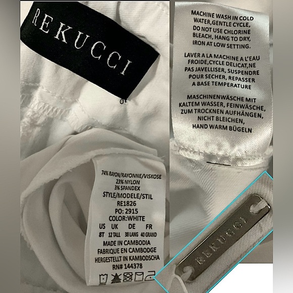 NWOT Women’s Rekucci! TALL! ‘Ease Into Comfort’ Bootcut Stretch Slip On Jeans 8T - Picture 9 of 13